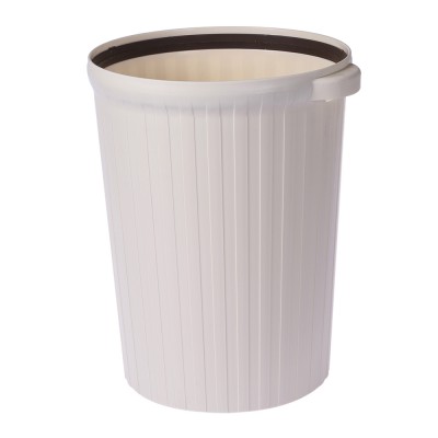 New design High quality Big capacity home & office monochromatic Plastic Round portable  Trash Can Garbage Bin without Lid